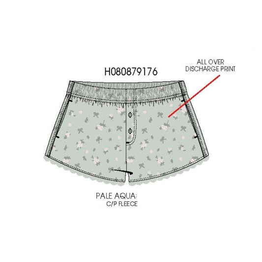 Floral Eyelet Trim Shorts