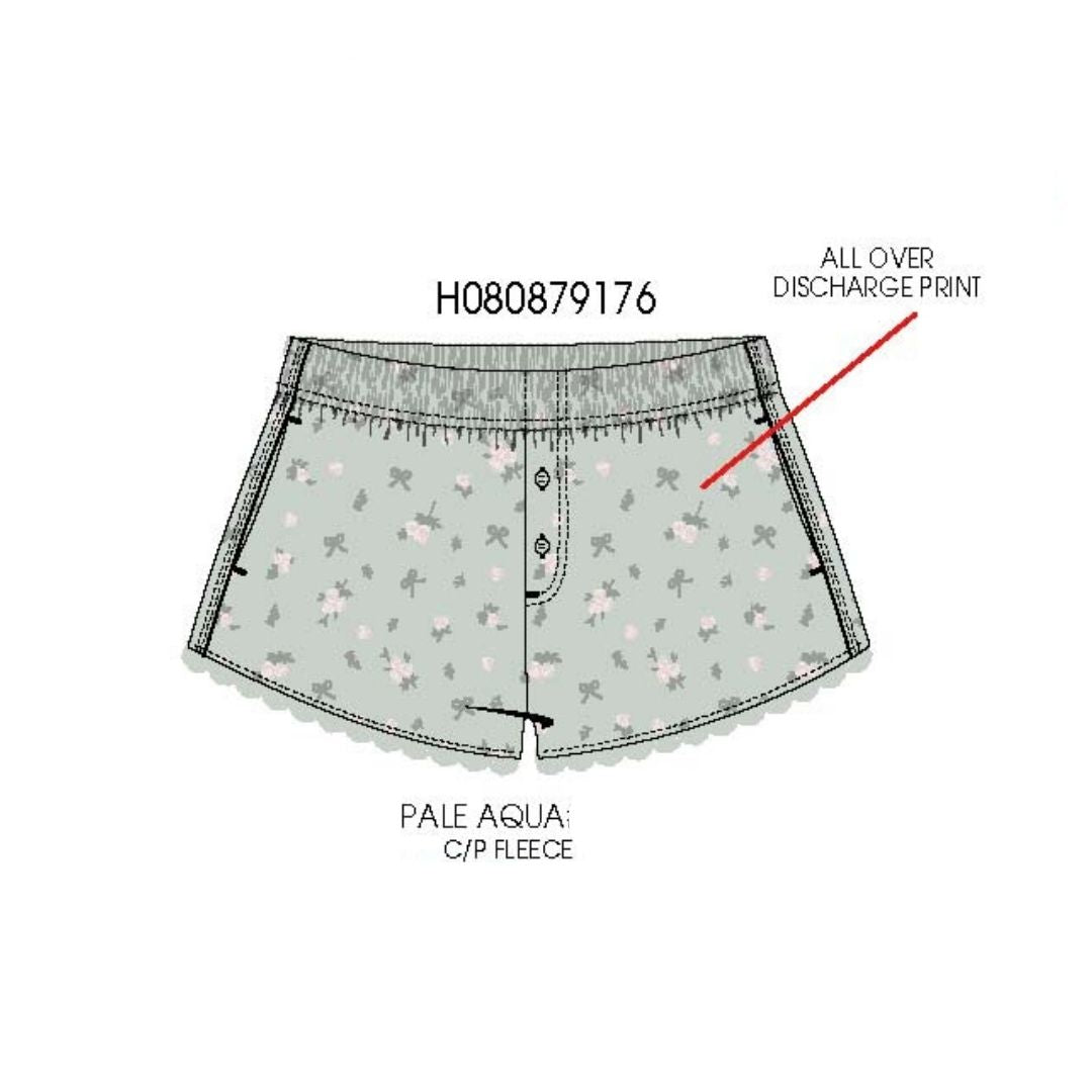 Floral Eyelet Trim Shorts