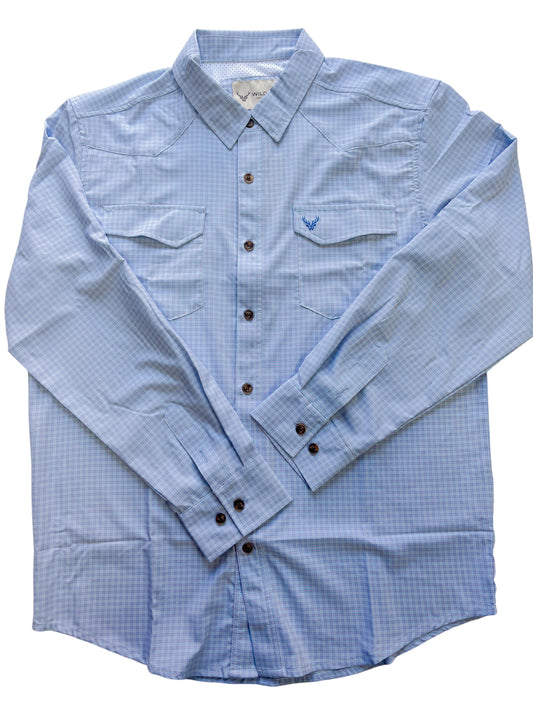 Cloud Drift Button Down Pink/Blue