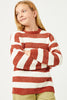 Velvet Yarn Stripe Sweater