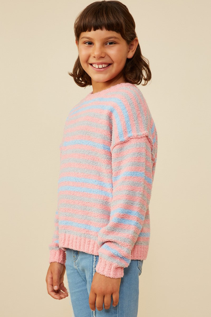 Ultra Soft Multicolor Stripe Pullover