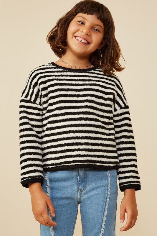 Black and White Stripe Pullover