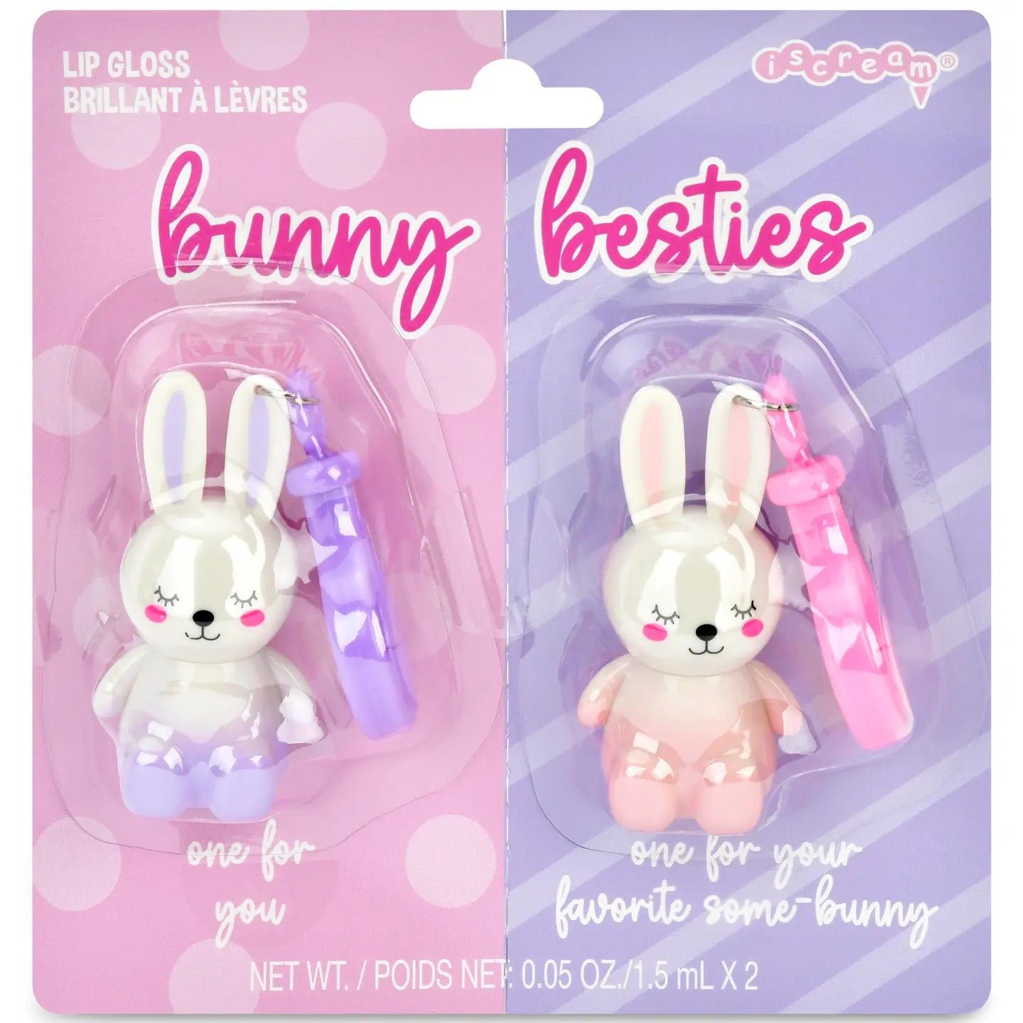 Bunny Bestie Lip Gloss Key Chain