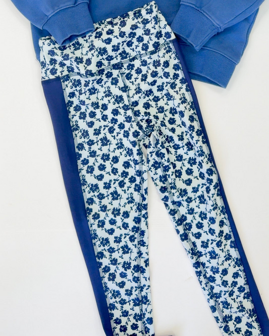 Girls Floral Print Active Leggings