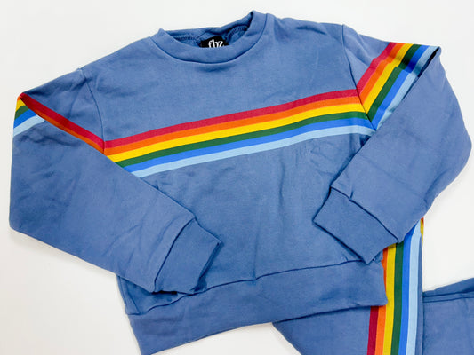 Blue Multi Stripe Pullover