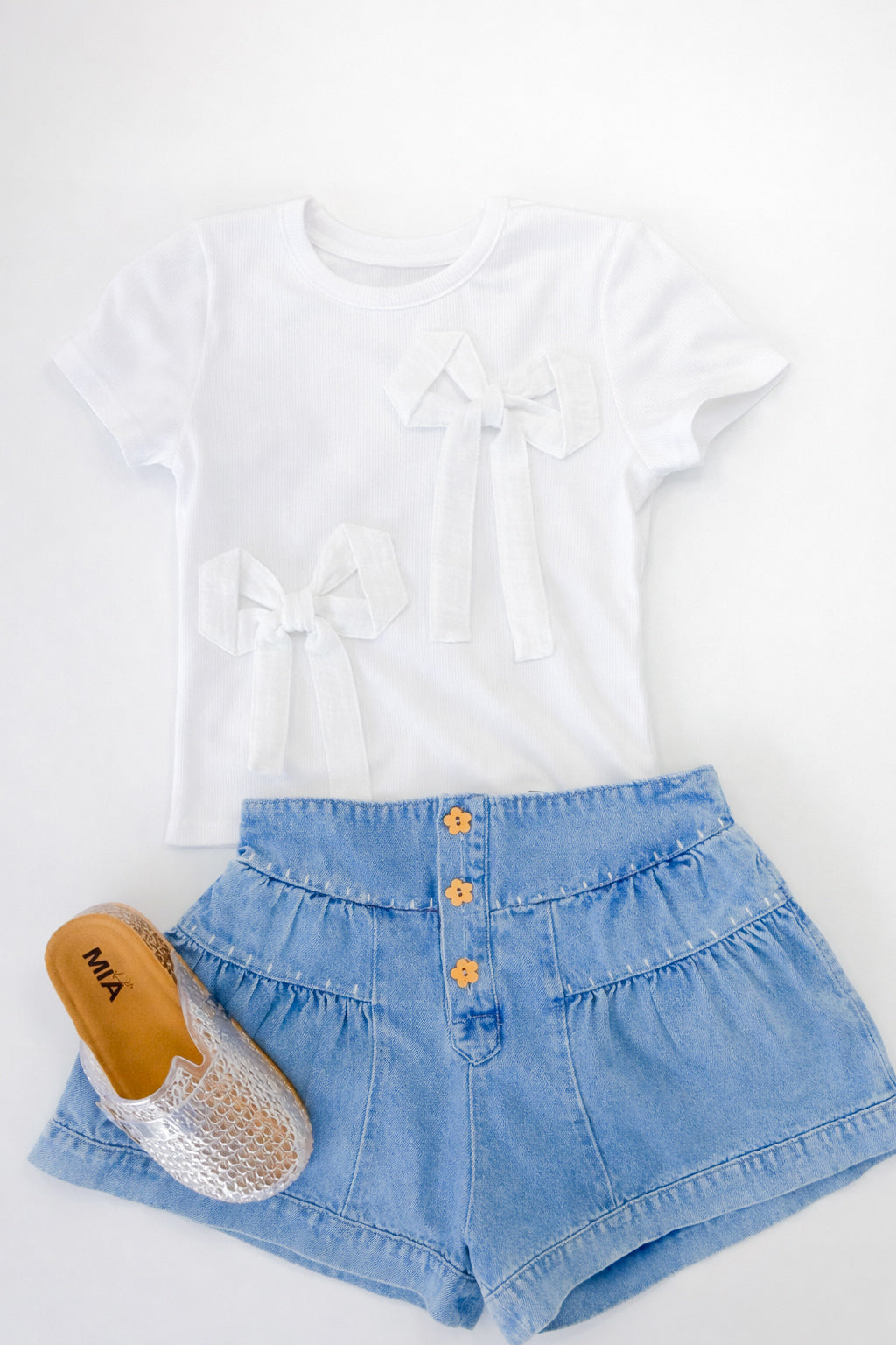 Ribbon Trim Baby Tee