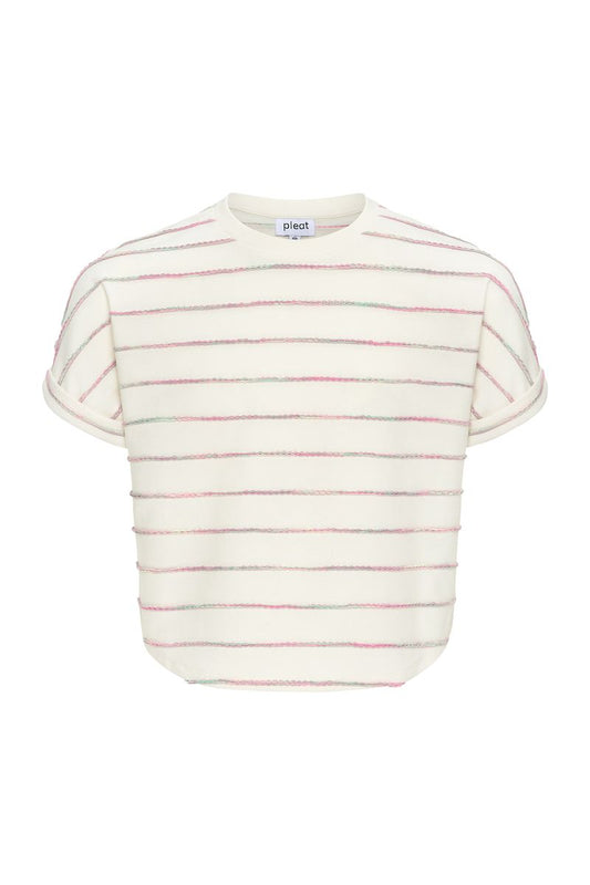 Fran Top Green/Pink Stripe