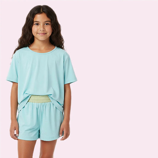 Shorts and Top Set - Ice Blue