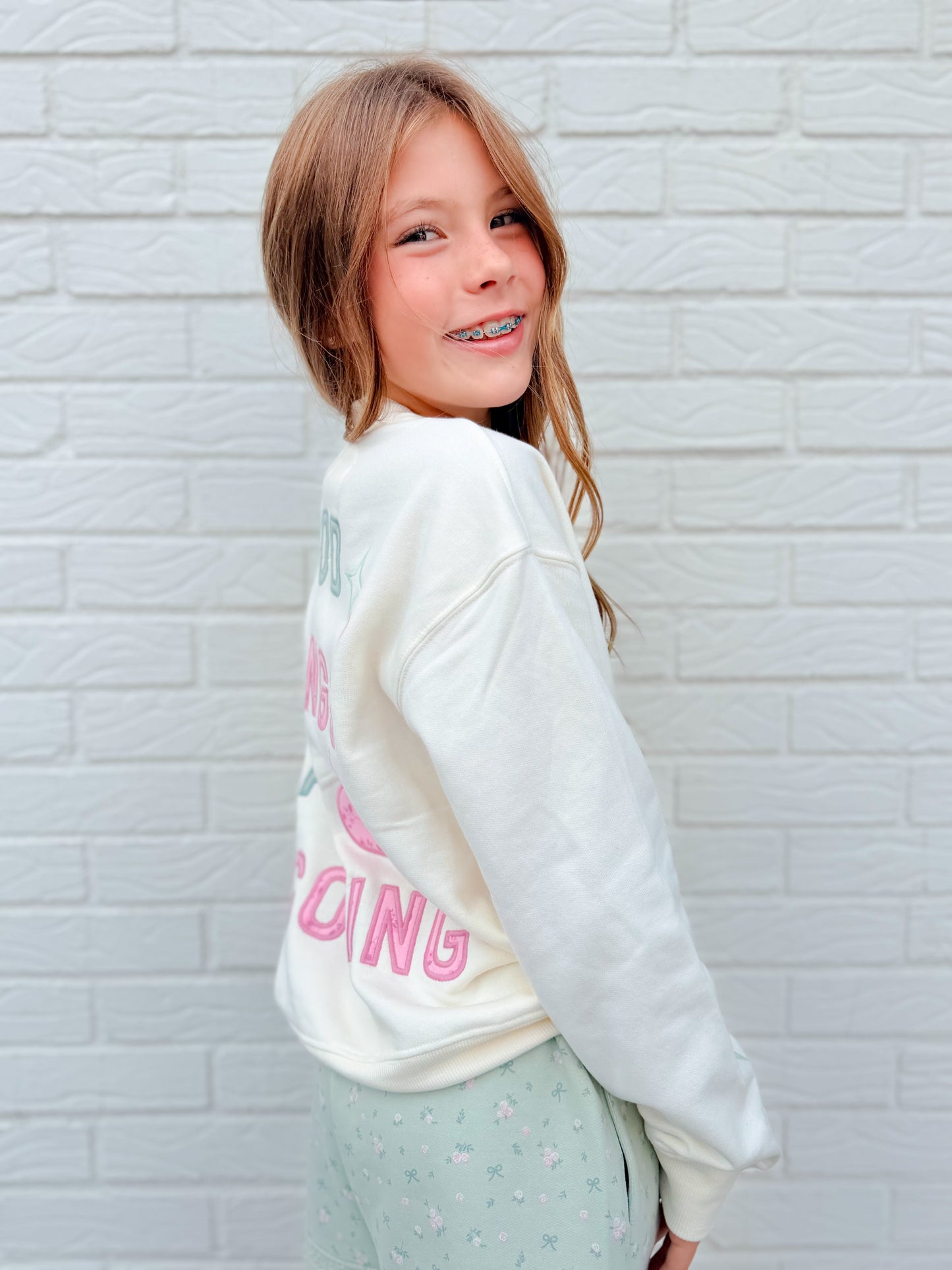 Good Things Are Coming Applique Sweatshirt