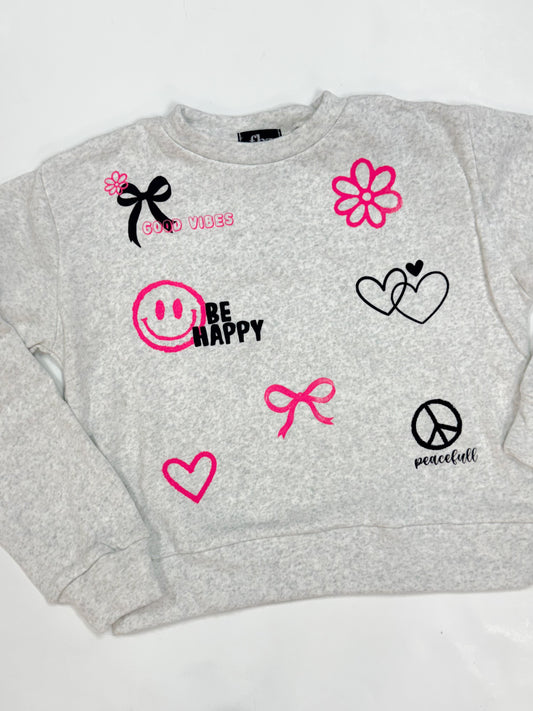 Misty Pink + Black Icon Sweatshirt
