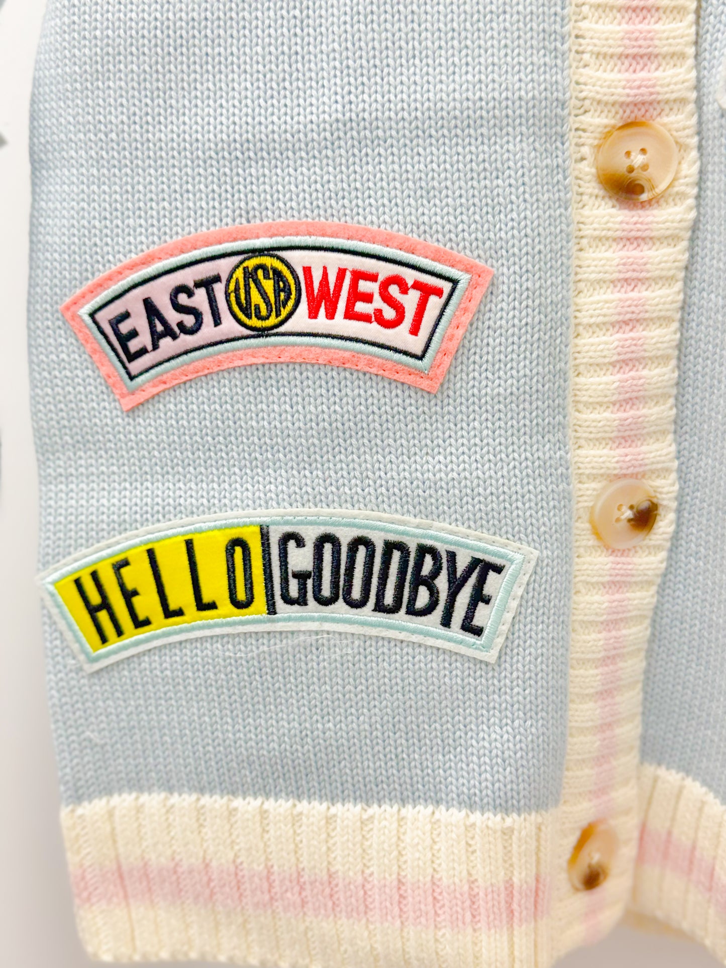Varsity Patch Cardigan - Love & Peace
