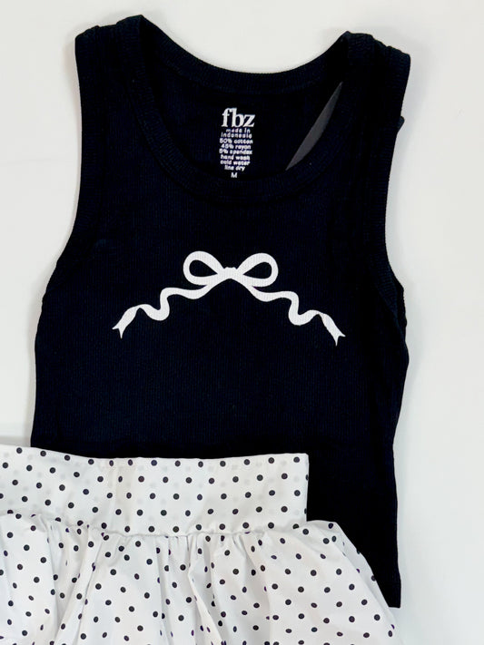 Black Bow Tank Top