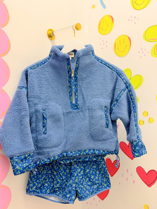Ditsy Flower Navy Athletic Set