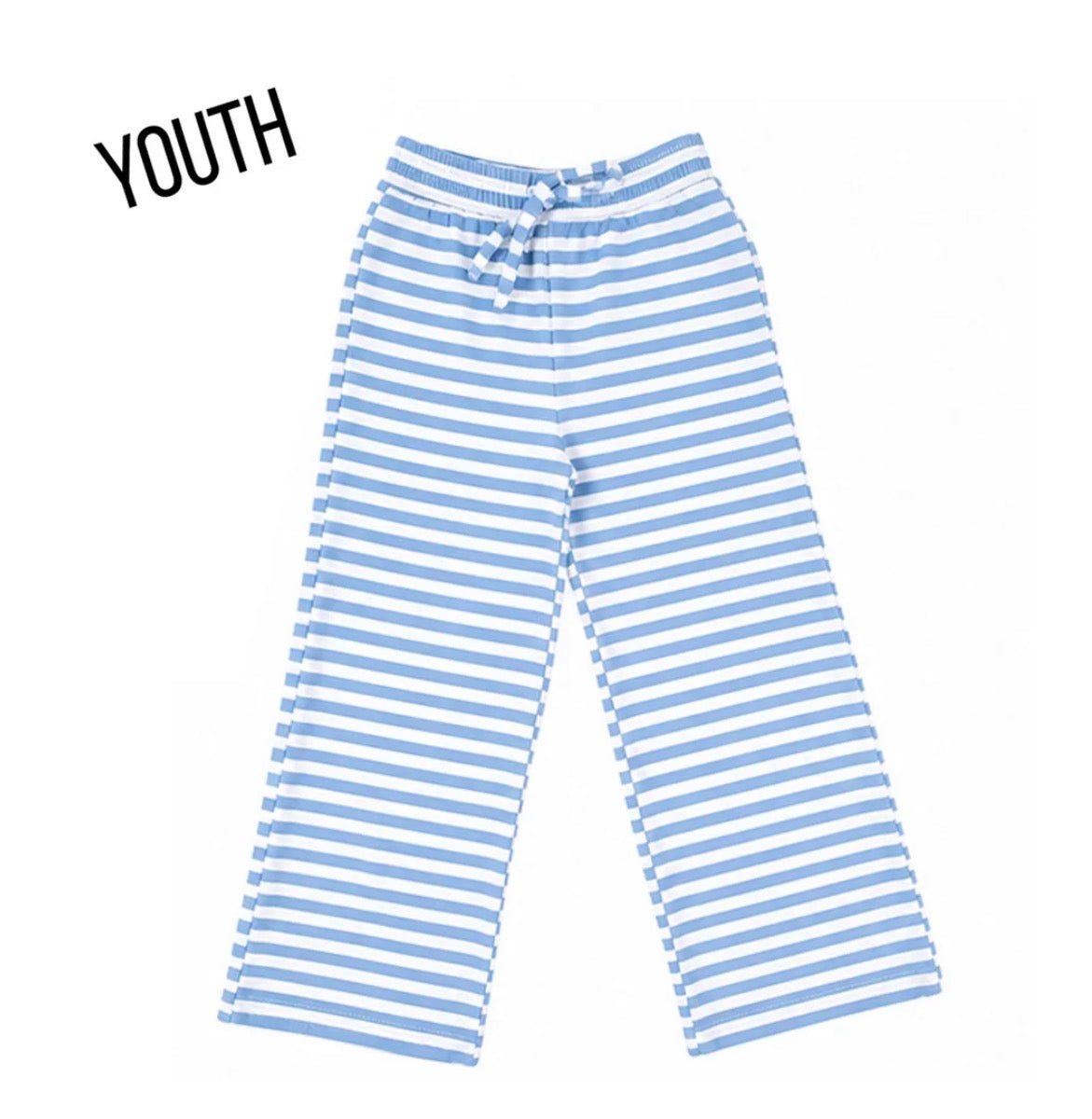Youth Lulu Mac Striped Pants - Light Blue