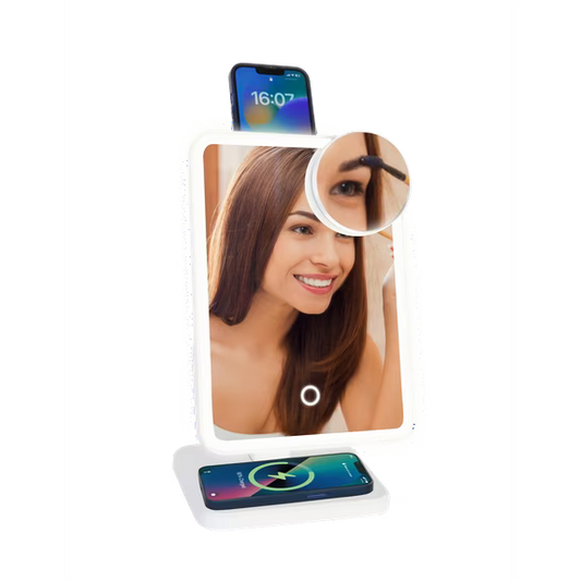 Glam Studio Vanity Mirror with Bluetooth Speaker and Charger