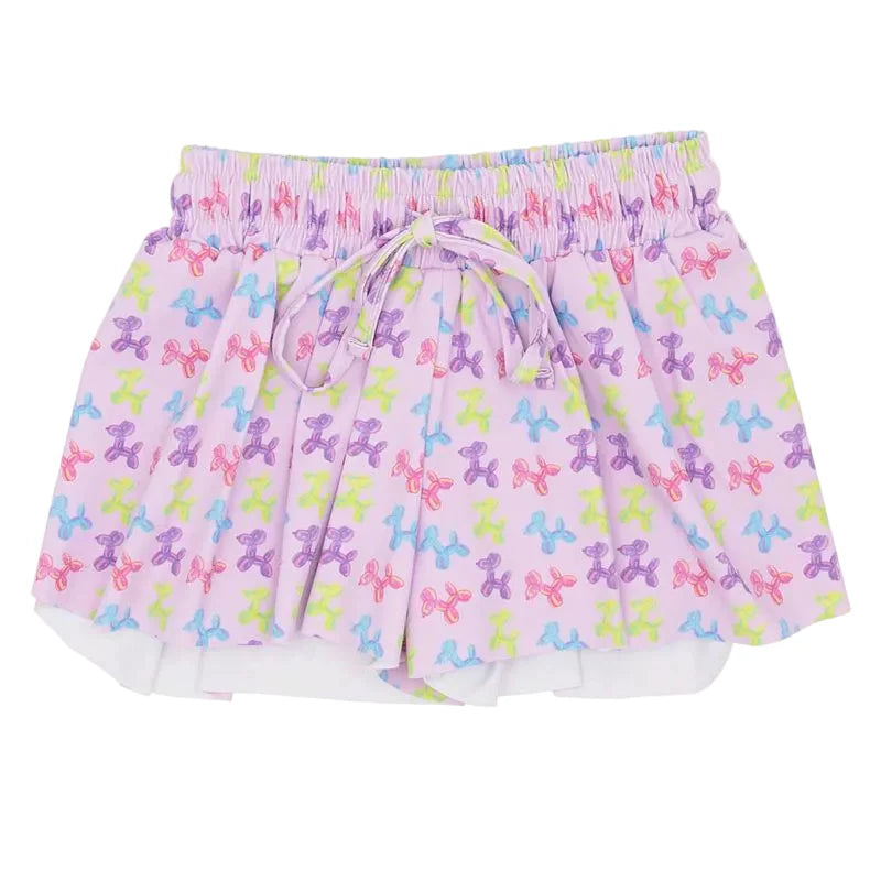 Neon Balloon Dog Butterfly Shorts