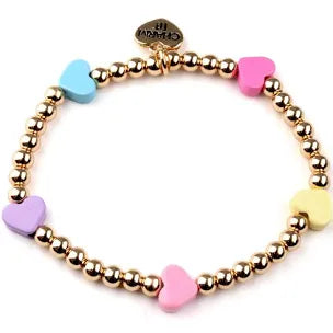 CHARM IT PASTEL HEART BEAD BRACELET