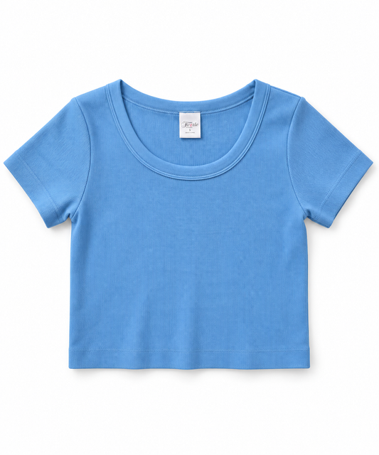 Seamless Double Lined SS Top Blue