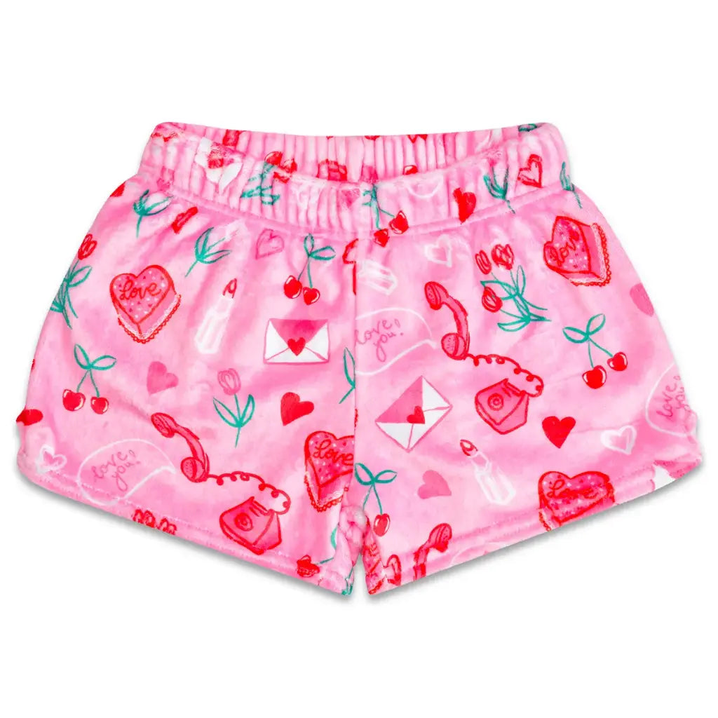 Love Doodle Plush Shorts