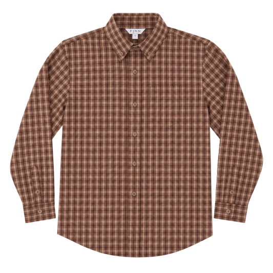 Pierfront Button Down - Saddle Plaid