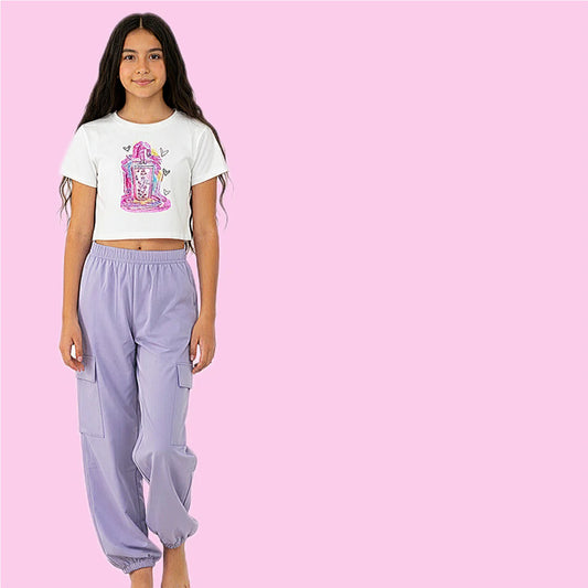 Soft Flowy Pants with Pockets Purple