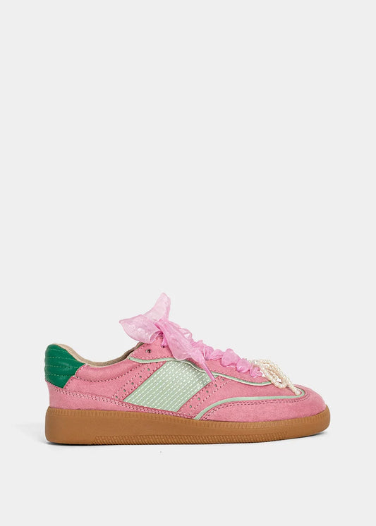 Sophie Mini Sneaker - Green and Pink