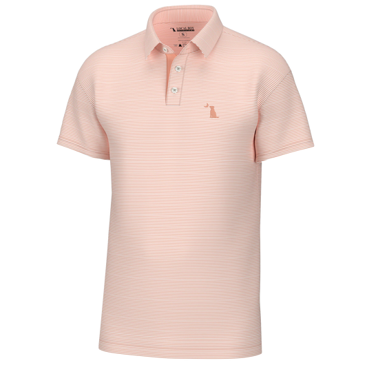 Palms Polo - Peach/White