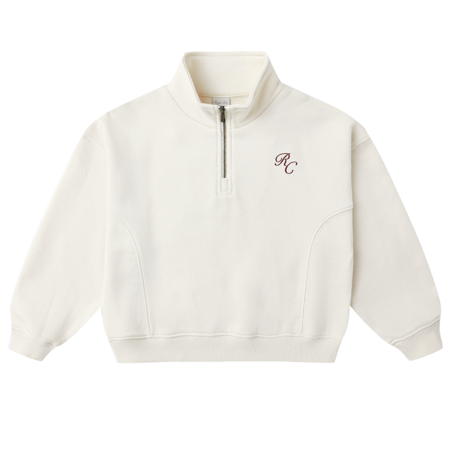 Half Zip Sweatshirt || Natural