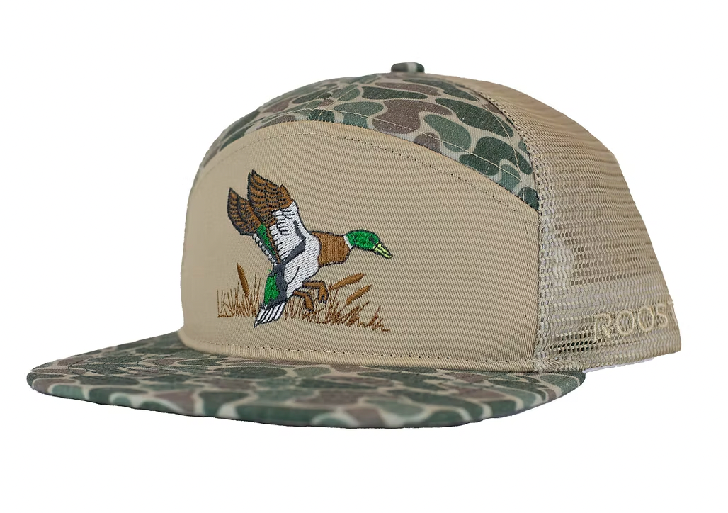 Youth Roost 7 Panel 3D Puff Full Color Duck Logo