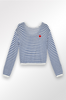 Knitted Sweater - Navy & White