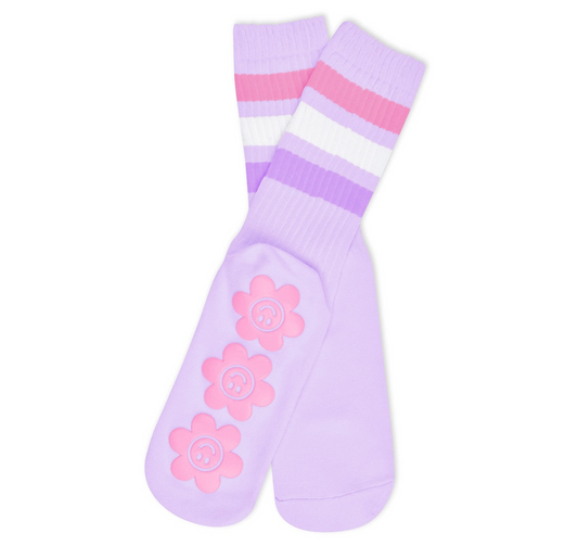 Purple Groovy Smile Socks