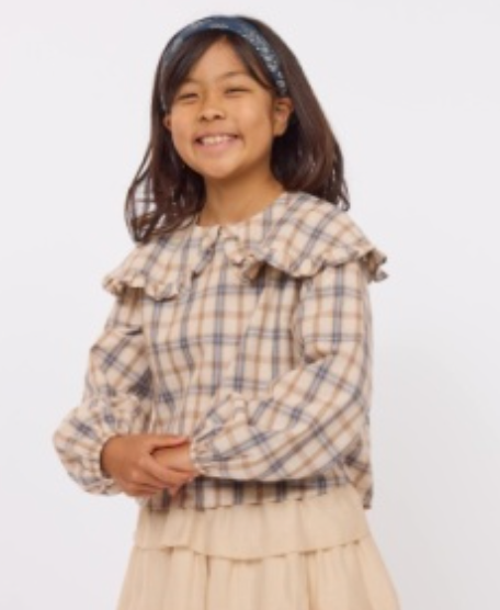 Tween Hot Cocoa Plaid Top