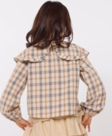 Tween Hot Cocoa Plaid Top
