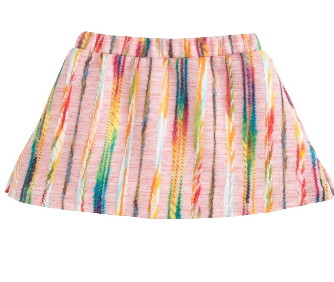 Mini Skirt - Pink Multi Stripe