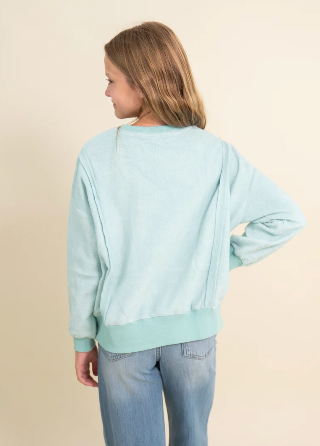 Fleece Raw Edge Pullover