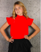 Knit Ruffle Sleeve Top