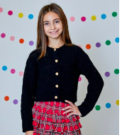 Black Cardigan w Gold Details