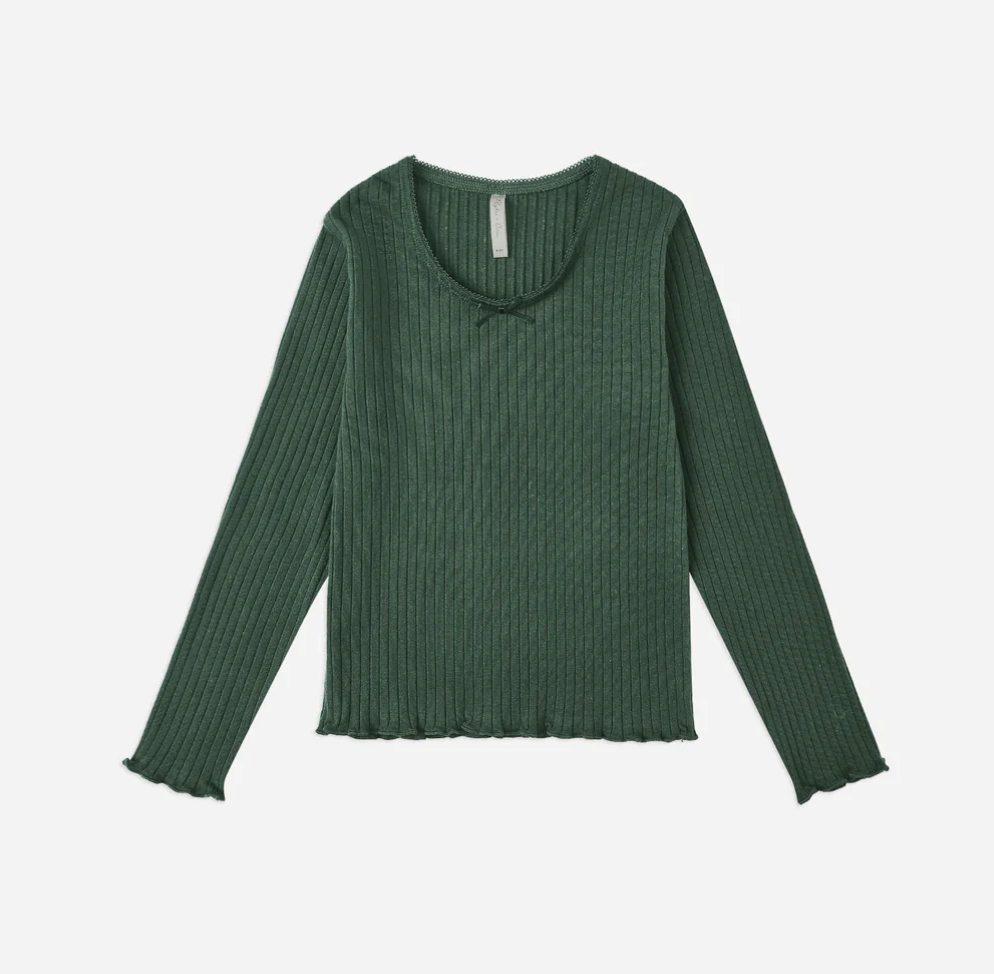 Ribbed Long Sleeve || Green