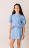 Lacey Skirt - Lake Blue Knit