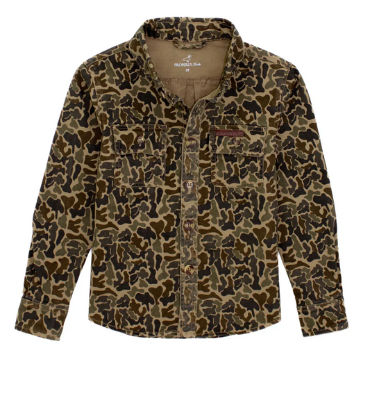 Boys Harvest Workshirt Vintage Camo