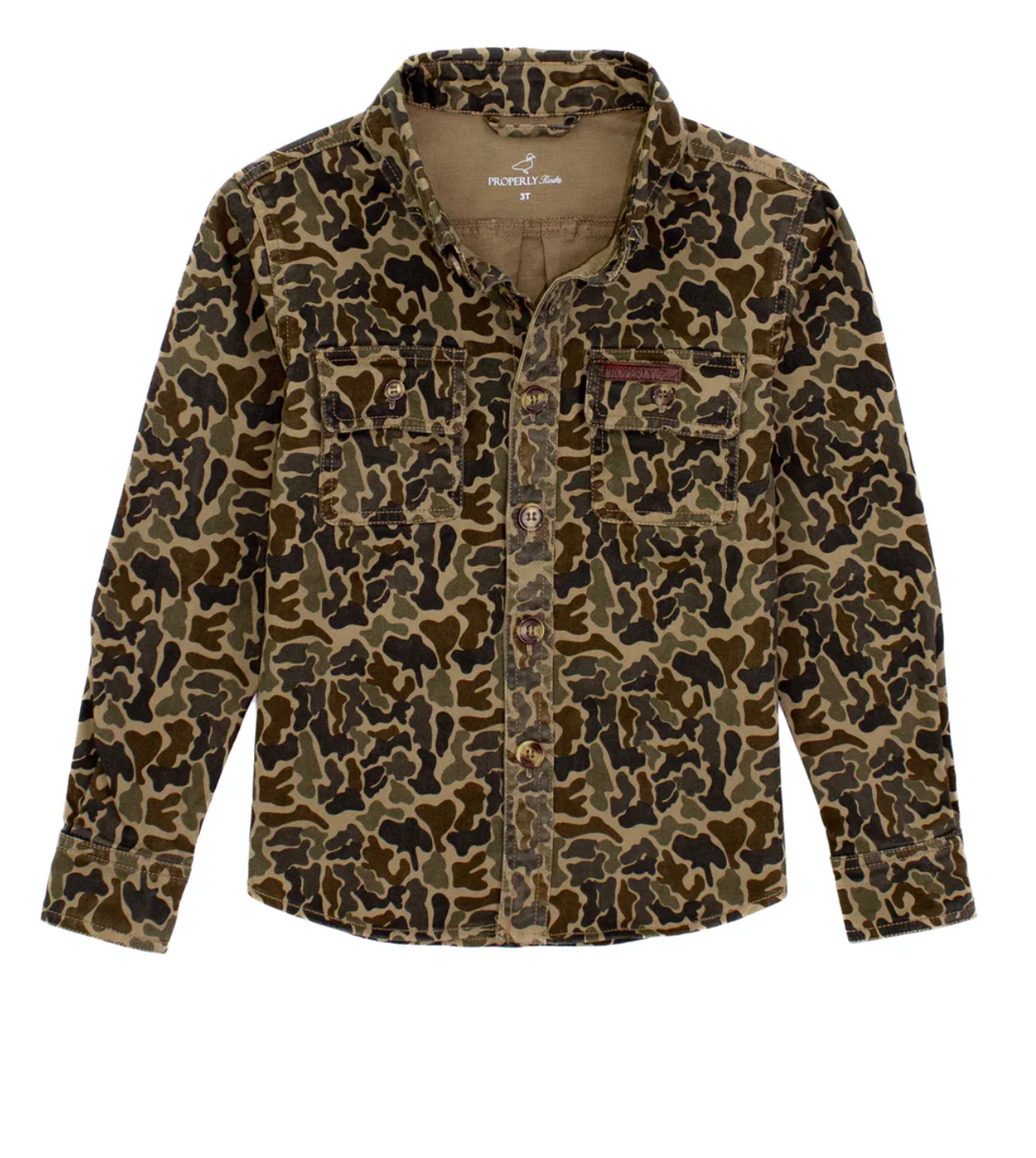 Boys Harvest Workshirt Vintage Camo