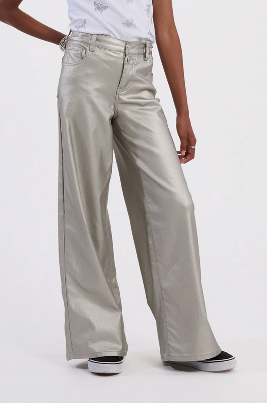 Silver Wide Leg Jeans