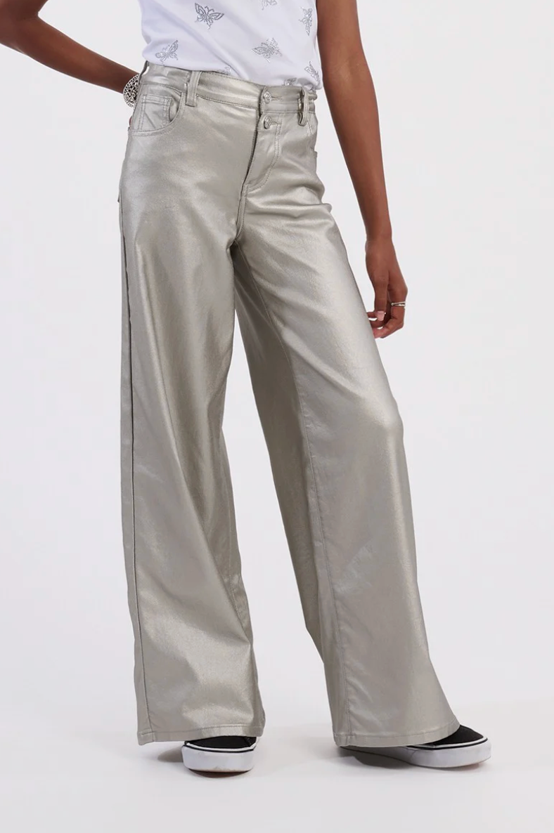 Silver Wide Leg Jeans