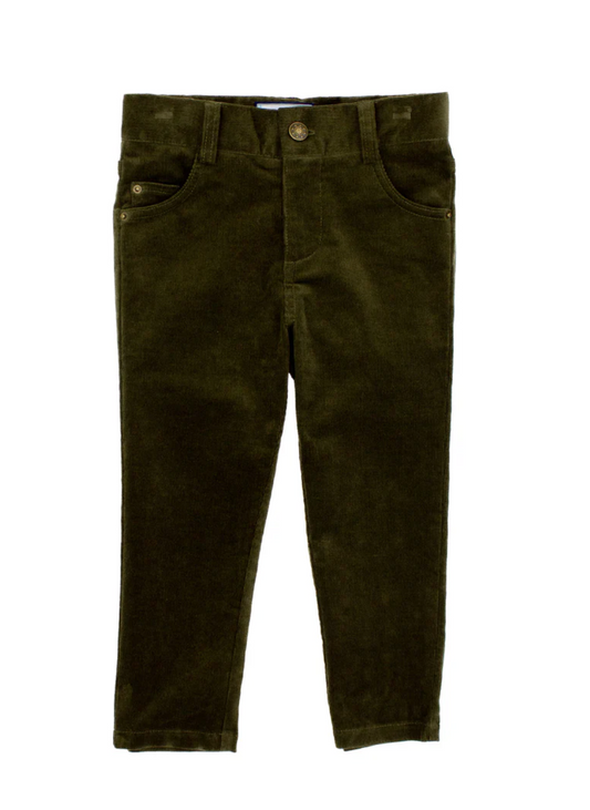 Boys Pinwale Cord Pant Olive