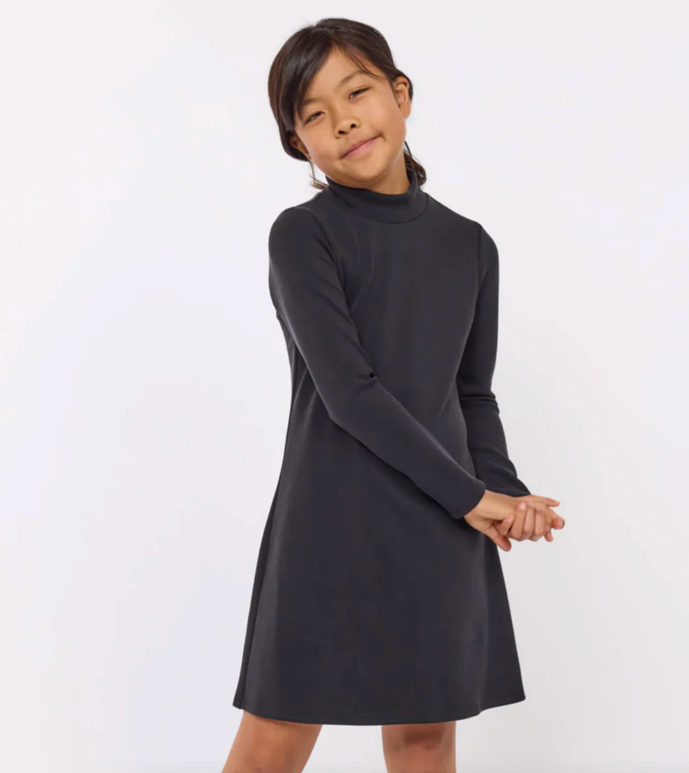 Tween Hustle Mock Neck Knit Dress