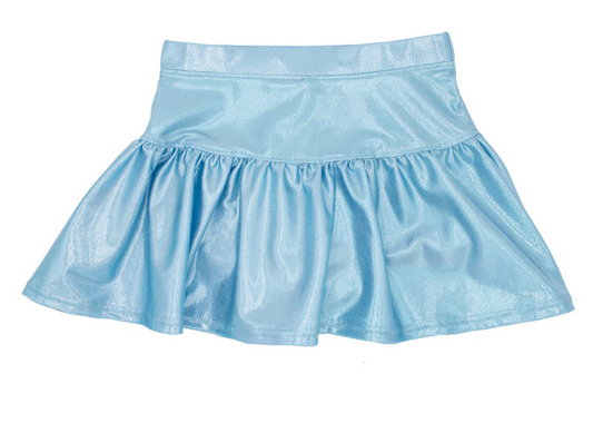 Slick Metallic Gathered Skorts