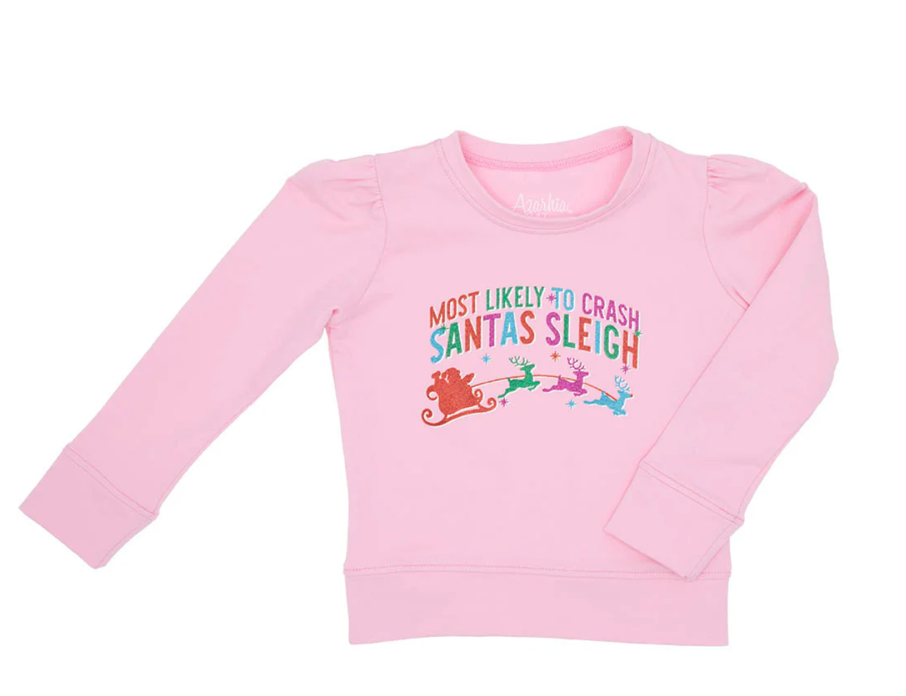 Santa Sleigh on pink