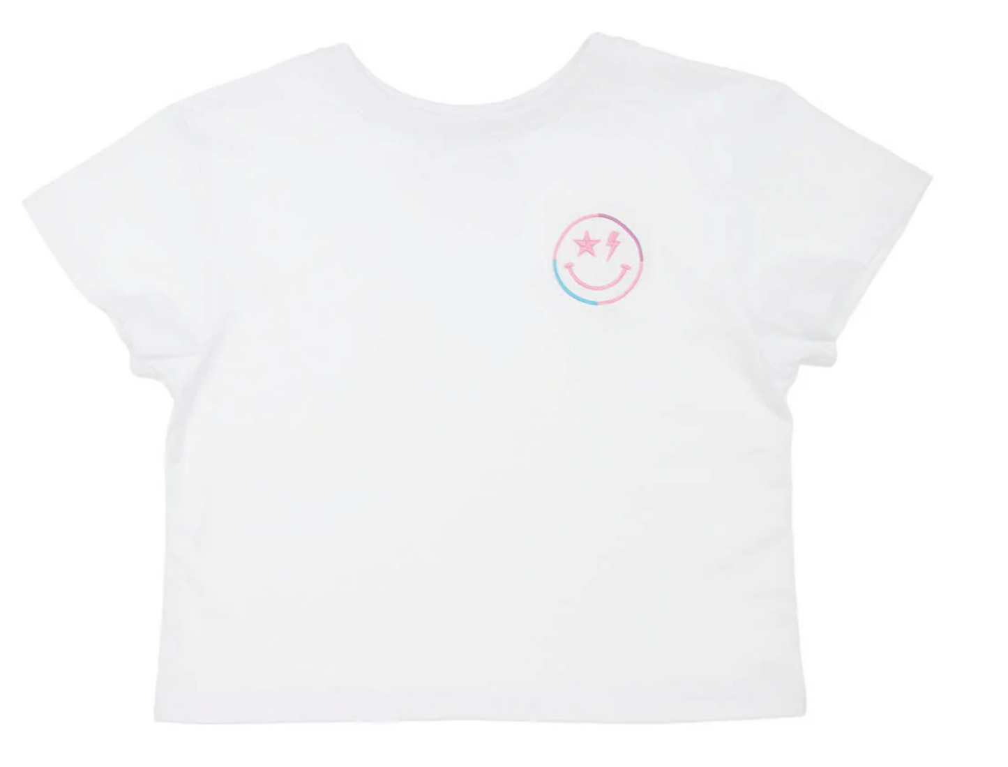 Embroidered Smiley Spark Boxy
