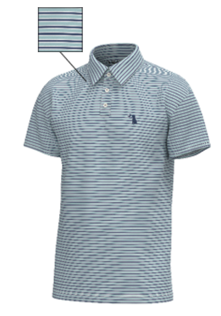 Surfside Polo - Light Teal/Navy/White