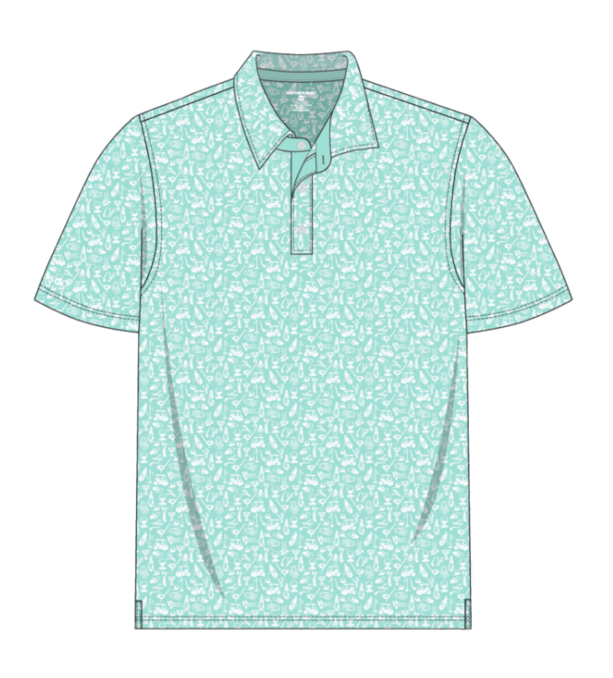 Boys Tapped in Printed Polo - Paradise